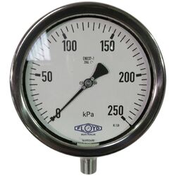 Floyd Pressure Gauge 160mm Bottom Entry 250 kPa Stainless Steel