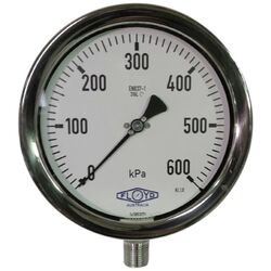 Floyd Pressure Gauge 160mm Bottom Entry 600 kPa Stainless Steel