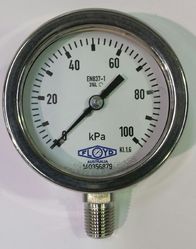 Floyd H-Duty Pressure Gauge
63mm Dial - 100 kPa
(Bottom Connection)
