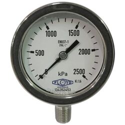Floyd Pressure Gauge 63mm Bottom Entry 2500 kPa Stainless Steel