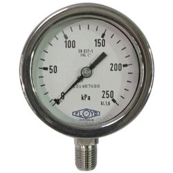 Floyd Pressure Gauge 63mm Bottom Entry 250 kPa Stainless Steel