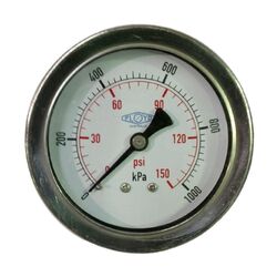 Floyd Pressure Gauge 63mm Rear Entry 1000 kPa Stainless Steel