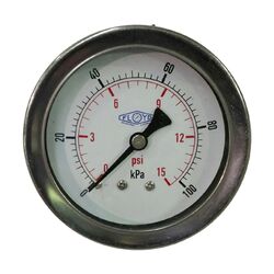 Floyd Pressure Gauge 63mm Rear Entry 100 kPa Stainless Steel