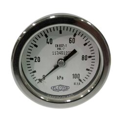 Floyd Pressure Gauge 63mm Rear Entry 100 kPa Stainless Steel