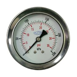 Floyd Pressure Gauge
63mm Dial - 250 kPa
(Rear Connection)