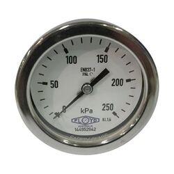 Floyd Pressure Gauge 63mm Rear Entry 250 kPa Stainless Steel