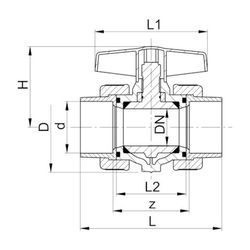 Georg Fischer GF Type 355 Ball Valve  20mm