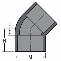 Georg Fischer PVC Elbow 45 15mm