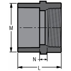 Georg Fischer PVC FI Adaptor NPT 100mm