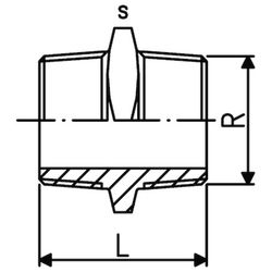 Georg Fischer PVC Hex Nipple BSP 20mm