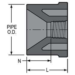 Georg Fischer PVC Reducing Bush 25mm x 1/2"