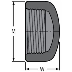 Georg Fischer PVC Threaded End Cap NPT 100mm