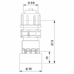 Grundfos Foot Valve Assembly PE Body PTFE Seals 98070952