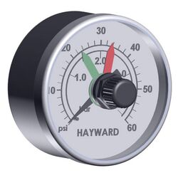 Hayward Pressure Gauge With Adjustable Pointers Rear Connection