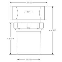 Inline Water Filter Large Polypropylene Body NPT Clear Bowl White SS Screen
