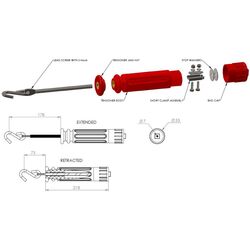 Lane Rope Tensioner Anti Wave SuperTensioner Red