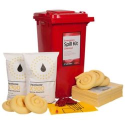 Liquid Chemical Spill Kit 240 Litre Wheeled Bin Economy Model