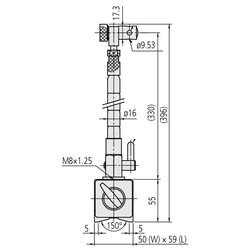 Mitutoyo Magnetic Stand Fully Flexible 7012-10