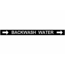 Pipe Label Backwash Water Right