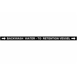 Pipe Label Backwash Water To Retention Vessel Right