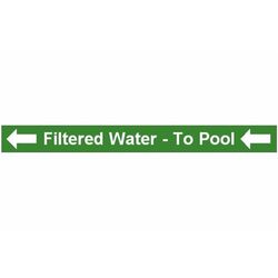 Pipe Label Filtered Water To Pool Left