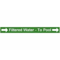 Pipe Label Filtered Water To Pool Right