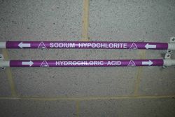 Pipe Label Hydrochloric Acid Left