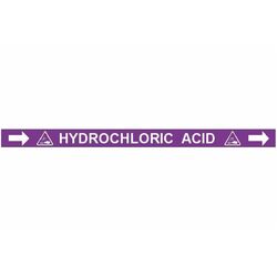 Pipe Label Hydrochloric Acid Right