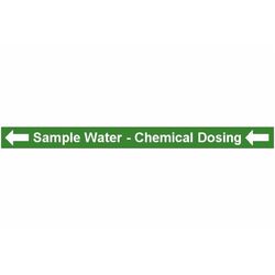 Pipe Label Sample Water Chemical Dosing Left