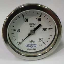 Pressure Gauge  100mm Rear Entry  0250 kPa Stainless Steel