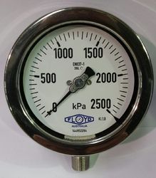 Pressure Gauge   100mm Bottom Entry   02500 kPa Stainless Steel