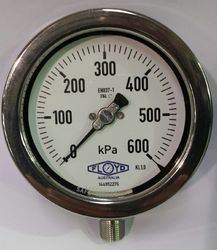 Floyd H-Duty Pressure Gauge
100mm Dial - 600 kPa
(Bottom Connection)