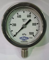 Floyd H-Duty Pressure Gauge
63mm Dial - 1000 kPa
(Bottom Connection)