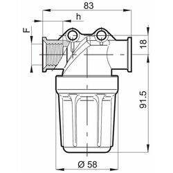 ProMinent Arag Sample Water Filter with Connections for DGMa