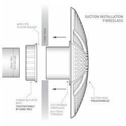 Spa Electrics Pro Series Safety Suction 40mm Fibreglass Grey