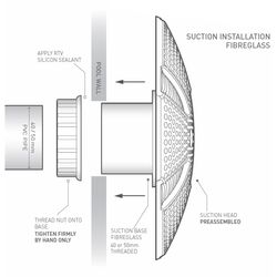 Spa Electrics Pro Series Safety Suction 50mm Fibreglass Clear