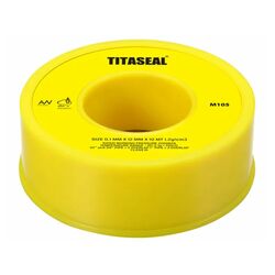 Thread Sealing Tape Gas Teflon PTFE Yellow 12mm x 10m