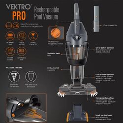 Vektro V300 Pro Rechargeable Pool and Spa Vacuum
