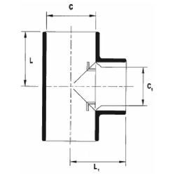 Vinidex PVC Tee 90 100mm