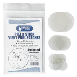 Vinyl Pool Liner Repair Patches
Assorted Sizes (Peel & Stick)