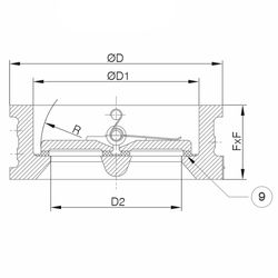 Wafer Duo Check Valve Cast Iron 100mm