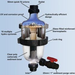 Waterco MultiCyclone 16 Centrifugal Water Filter 50mm 200502