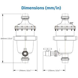 Waterco MultiCyclone 16 Centrifugal Water Filter 50mm 200502